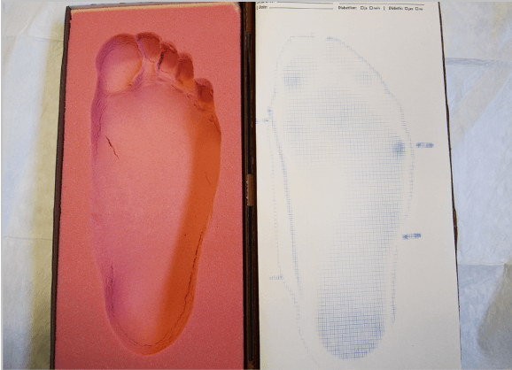 お客様の足モデル